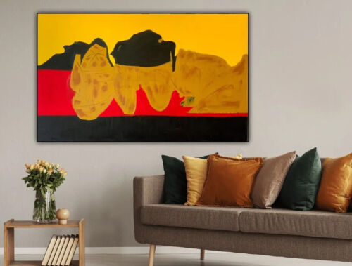 Robert Motherwell Abstract Style XLarge Oil Painting On Canvas 122X 76cm Tate study