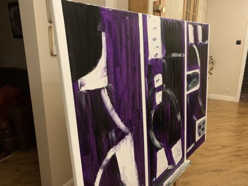 Richter Style Original Abstract Oil Painting On Canvas 122 X 92 Cm Maze