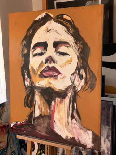 Richter StyLe Abstract Original Oil Painting On Canvas 100x80cm Graffiti pop art portrait