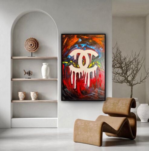 Richter Style Original Abstract Oil Painting On Canvas 76x50cm Luxury Affair