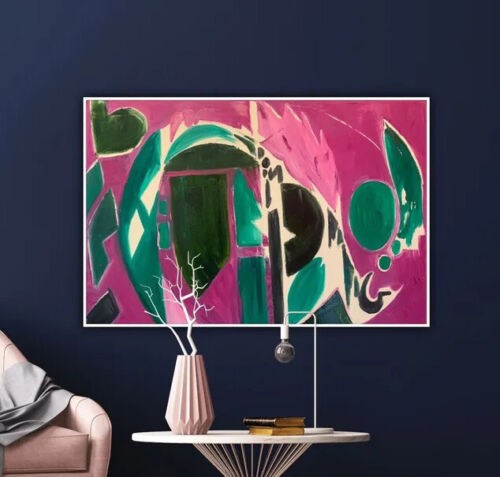 Lee Krasner Abstract Oil Painting On Canvas Size 84X 61cm ‘Palingenesis’ In Oka study