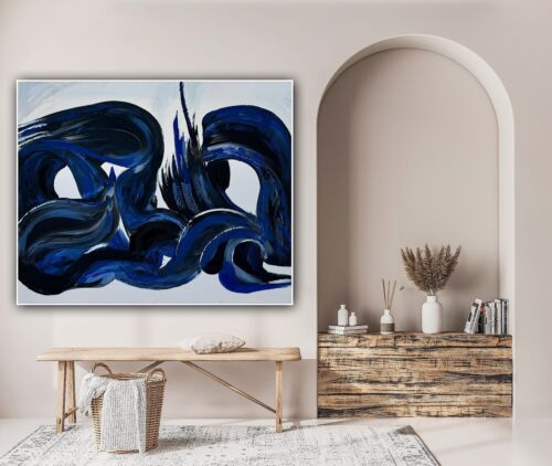 Richter Original Abstract Oil Painting On Canvas 120x100x4cm Seaside Escape I