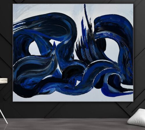 Richter Original Abstract Oil Painting On Canvas 120x100x4cm Seaside Escape I