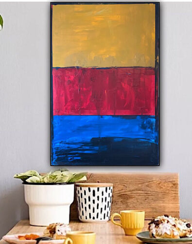 Rothko style Original Abstract Oil Painting On Canvas 76x52cm Seaside Colour II