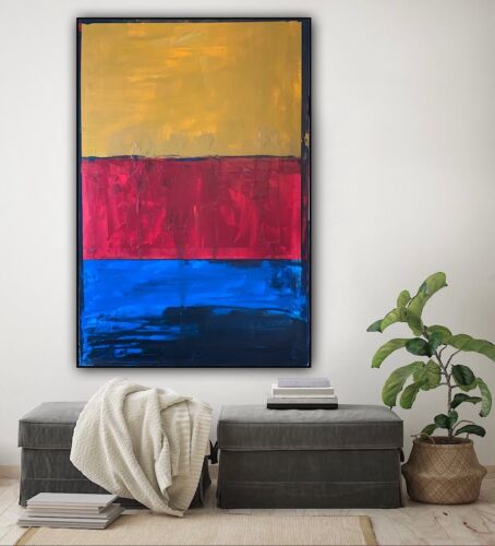 Rothko style Original Abstract Oil Painting On Canvas 76x52cm Seaside Colour II