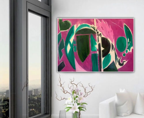 Lee Krasner Abstract Oil Painting On Canvas Size 84X 61cm ‘Palingenesis’ In Oka study