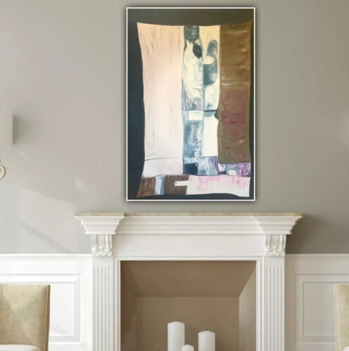Original Abstract Oil Painting On Canvas, Size 60X90cm In Oka Magazine Richter