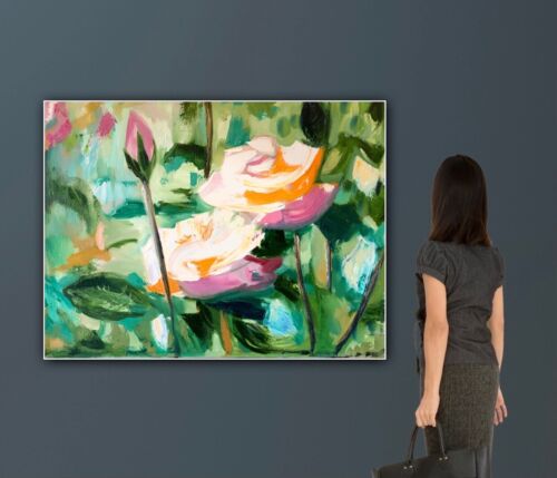 Igor Saharov’s study of Roses Original abstract Oil Painting On Canvas 60x46cm