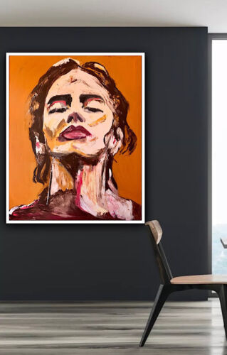 Richter StyLe Abstract Original Oil Painting On Canvas 100x80cm Graffiti pop art portrait