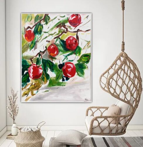 Richter Impressionist Style Original Oil Painting 76x60xm Apples In Bloom II Oka floral
