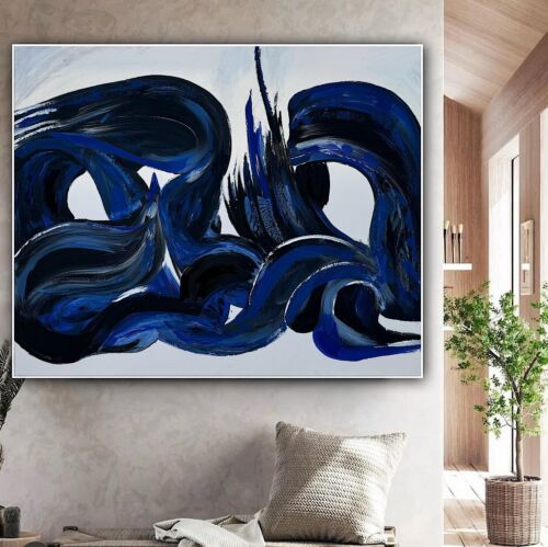 Richter Original Abstract Oil Painting On Canvas 120x100x4cm Seaside Escape I