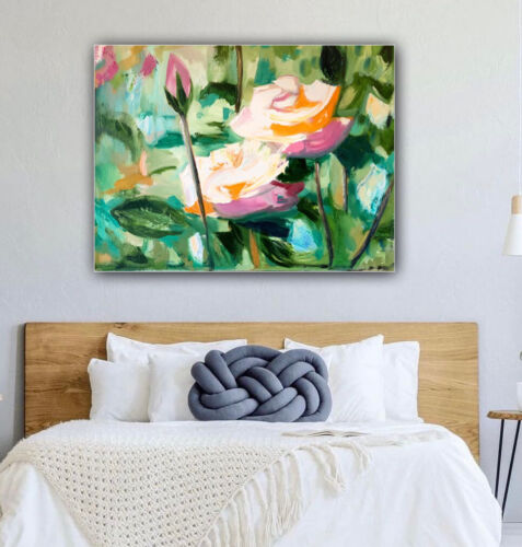 Igor Saharov’s study of Roses Original abstract Oil Painting On Canvas 60x46cm