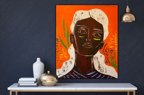 Gauguin Famous Abstract Oil Painting On 1.8cm Canvas 50x60cm African Woman Art portrait