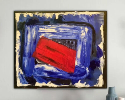 Howard Hodgkin Style Original Oil Painting 50X60cm On Canvas Ready To Hang City study