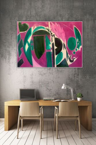Lee Krasner Abstract Oil Painting On Canvas Size 84X 61cm ‘Palingenesis’ In Oka study