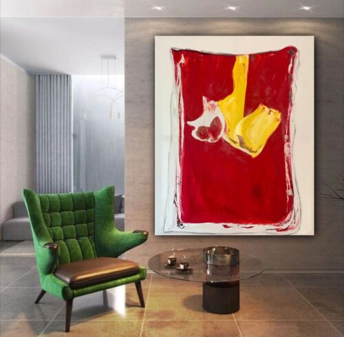 Richter Style Original Abstract Oil Painting On Canvas 100x80cm Love Art Life
