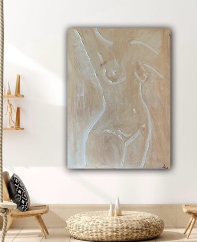 Oka Design Contemporary Abstract Original Oil Painting On 80x60cm Canvas Nude