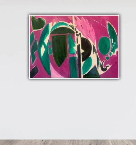 Lee Krasner Abstract Oil Painting On Canvas Size 84X 61cm ‘Palingenesis’ In Oka study