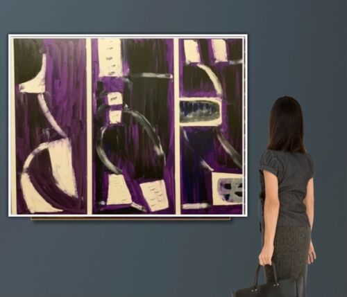Richter Style Original Abstract Oil Painting On Canvas 122 X 92 Cm Maze
