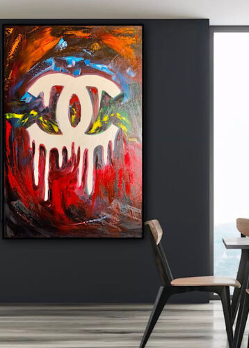 Richter Style Original Abstract Oil Painting On Canvas 76x50cm Luxury Affair