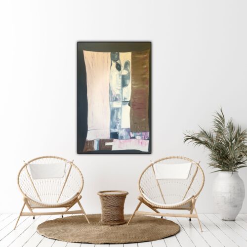 Original Abstract Oil Painting On Canvas, Size 60X90cm In Oka Magazine Richter