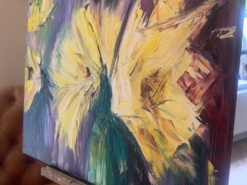 Renoir Style Abstract Original Oil Painting On Canvas 84x60cm Tate Roses Lumen