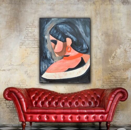 Original Abstract Oil Painting On Canvas 50x40cm Francis Picabia study