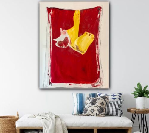 Richter Style Original Abstract Oil Painting On Canvas 100x80cm Love Art Life