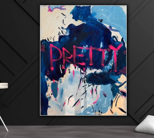 Richter Style Original Textured Abstract Oil Painting Canvas 100x80cm Graffiti