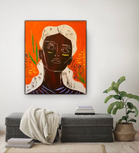 Gauguin Famous Abstract Oil Painting On 1.8cm Canvas 50x60cm African Woman Art portrait
