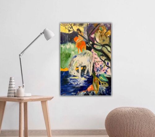Paul Gauguin Impressionist Style Oil Painting On Canvas 84X60cm White Horse 1899 study