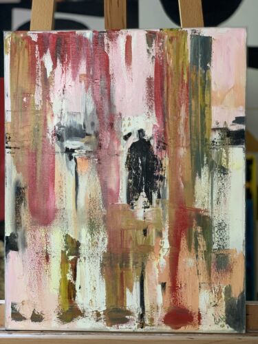 Richter StyLe Original Abstract Oil Painting On Canvas 50 X40cm City Shadows