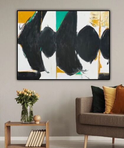 Robert Motherwell Abstract Oil Painting On Canvas 100X76cm Elegy To Spanish Tate study