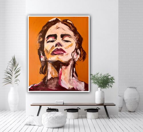 Richter StyLe Abstract Original Oil Painting On Canvas 100x80cm Graffiti pop art portrait