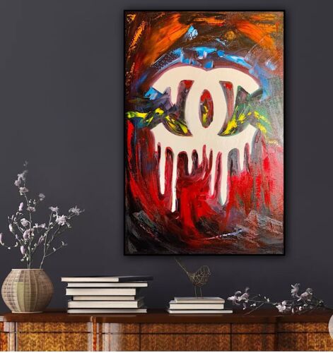 Richter Style Original Abstract Oil Painting On Canvas 76x50cm Luxury Affair