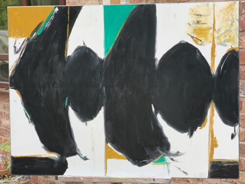 Robert Motherwell Abstract Oil Painting On Canvas 100X76cm Elegy To Spanish Tate study