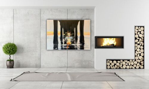 Richter Original Abstract Oil Painting On Canvas 84x60cm Bo Concept Manhattan