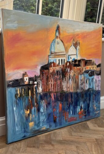Kandinsky Original Abstract Oil Painting On Canvas 100 X 80cm Venice Landscape