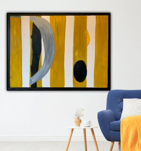 Robert Motherwell Style XLarge Oil Painting On Canvas 122X 92cm Abstract Tate study
