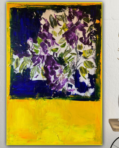 Rothko style Abstract Impressionist Original Oil Painting 90X60cm Window Blossom