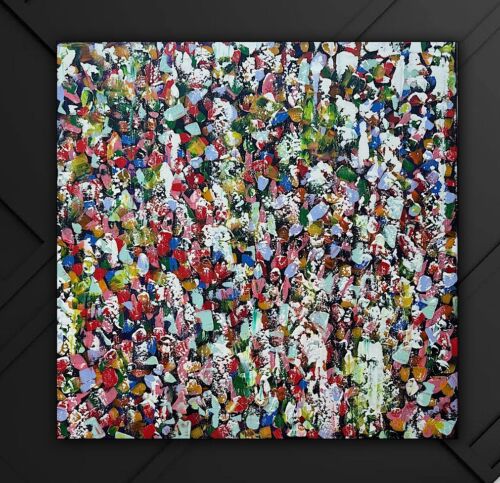 Oka Contemporary Abstract Original Oil Painting On 80x80cm Through The Crowd