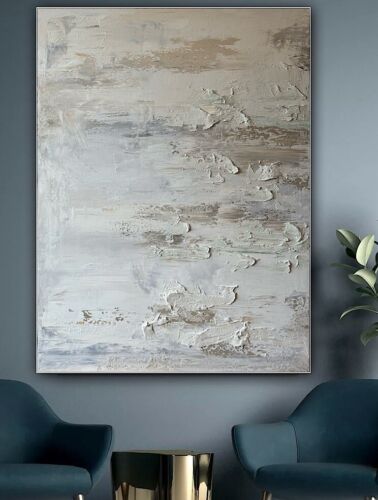 Richter StyLe Abstract Original Oil Painting On Canvas 80x60cm Textured Dessert