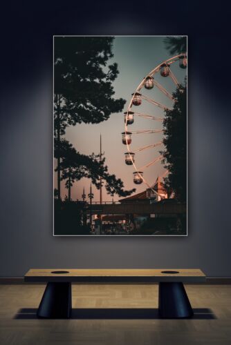 Large Abstract limited print On 81 x 55cm canvas London Eye Night Free postage