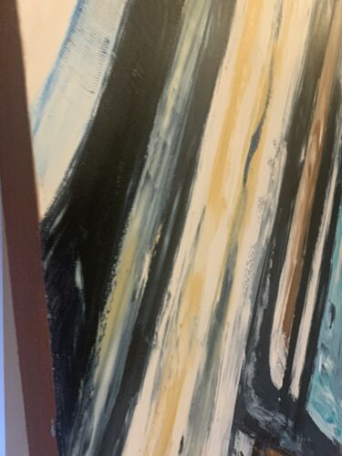 Richter Style Original Abstract Oil Painting On Canvas 90 X 90cm Pathways, Retro