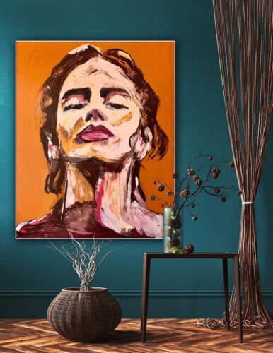 Richter StyLe Abstract Original Oil Painting On Canvas 100x80cm Graffiti pop art portrait
