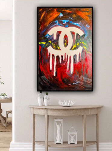 Richter Style Original Abstract Oil Painting On Canvas 76x50cm Luxury Affair
