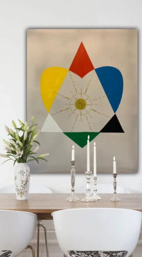 Kandinsky Style Original Abstract Large Oil Painting 90x70cm Balance Of Love ❤️ study