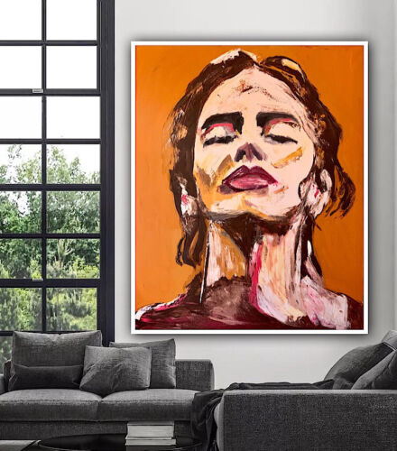 Richter StyLe Abstract Original Oil Painting On Canvas 100x80cm Graffiti pop art portrait