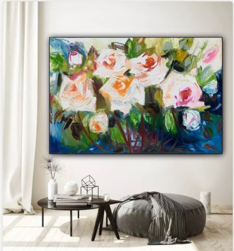 Vugar Mamedov study of Original Oil Painting On Canvas 76x50cm ‘White Roses’