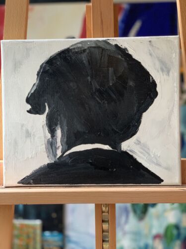 Tommy Shelby Original abstract Oil Painting On Canvas 25cmX 30Cm Peaky Blinders